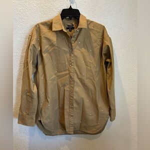 JCrew rhinestone button down work shirt size XS